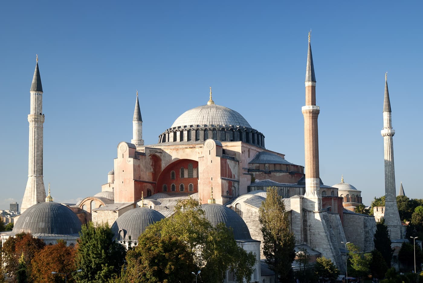 Hagia Sophia in Istanbul, its dome and minarets